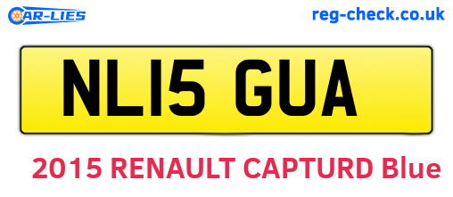 NL15GUA are the vehicle registration plates.
