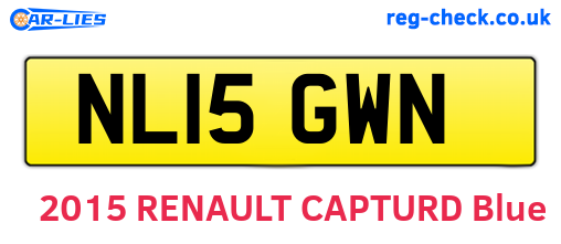 NL15GWN are the vehicle registration plates.