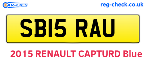 SB15RAU are the vehicle registration plates.