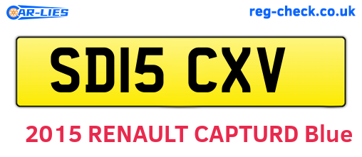 SD15CXV are the vehicle registration plates.