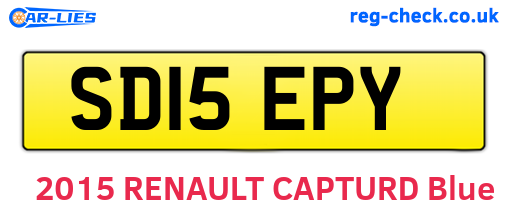 SD15EPY are the vehicle registration plates.
