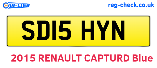SD15HYN are the vehicle registration plates.