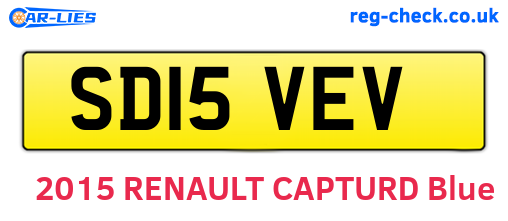 SD15VEV are the vehicle registration plates.