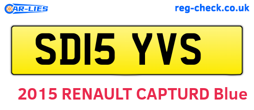 SD15YVS are the vehicle registration plates.