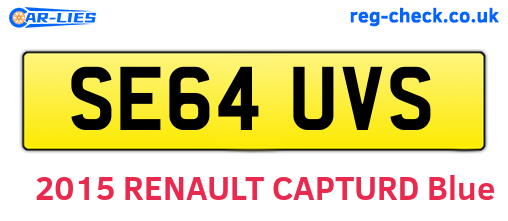 SE64UVS are the vehicle registration plates.