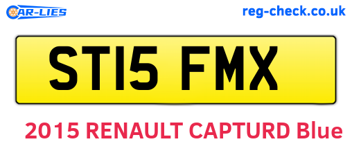 ST15FMX are the vehicle registration plates.