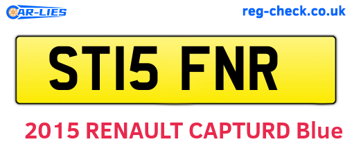 ST15FNR are the vehicle registration plates.