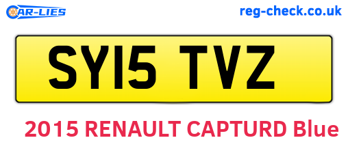 SY15TVZ are the vehicle registration plates.
