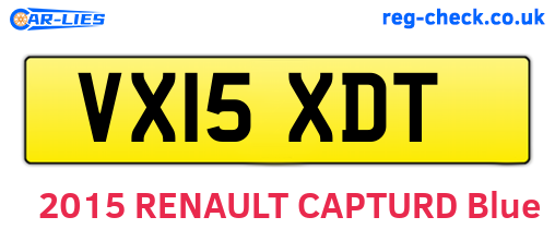 VX15XDT are the vehicle registration plates.