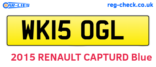 WK15OGL are the vehicle registration plates.
