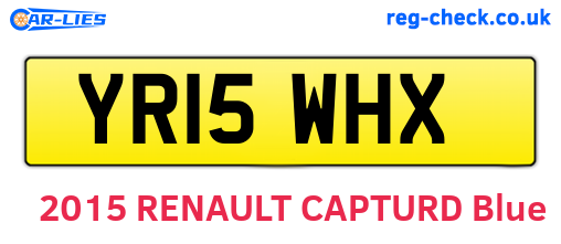 YR15WHX are the vehicle registration plates.