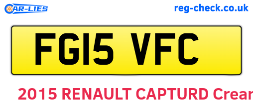FG15VFC are the vehicle registration plates.