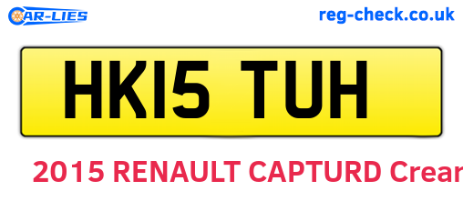 HK15TUH are the vehicle registration plates.