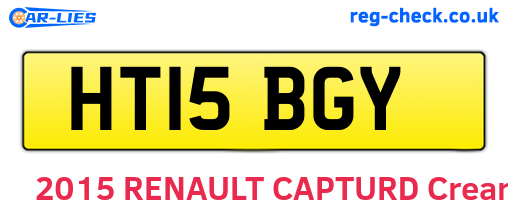 HT15BGY are the vehicle registration plates.
