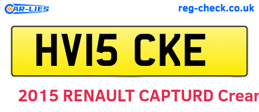 HV15CKE are the vehicle registration plates.