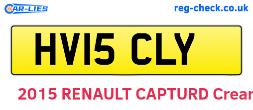 HV15CLY are the vehicle registration plates.