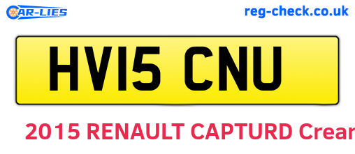 HV15CNU are the vehicle registration plates.