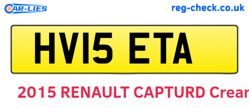 HV15ETA are the vehicle registration plates.