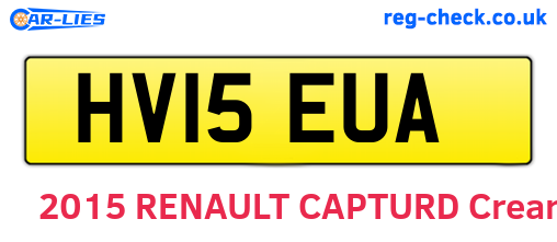 HV15EUA are the vehicle registration plates.