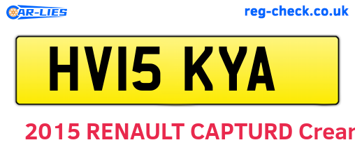 HV15KYA are the vehicle registration plates.