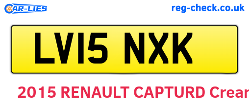 LV15NXK are the vehicle registration plates.
