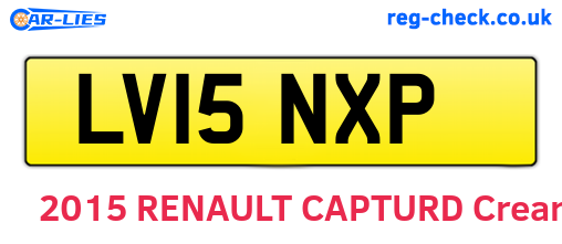 LV15NXP are the vehicle registration plates.