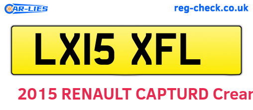 LX15XFL are the vehicle registration plates.