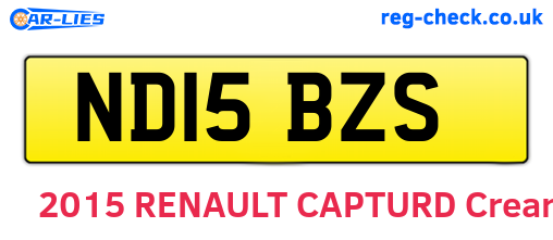ND15BZS are the vehicle registration plates.