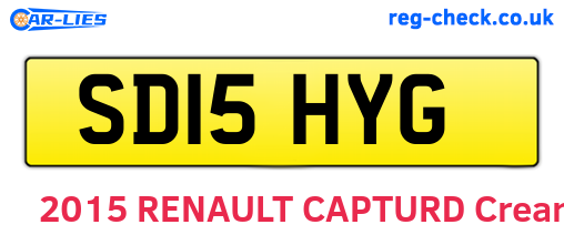 SD15HYG are the vehicle registration plates.