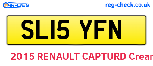 SL15YFN are the vehicle registration plates.