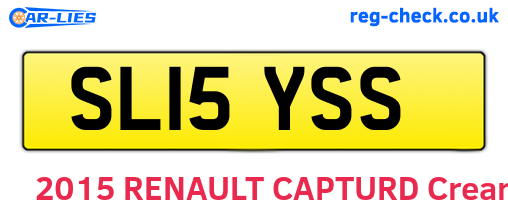 SL15YSS are the vehicle registration plates.