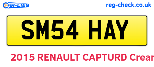 SM54HAY are the vehicle registration plates.