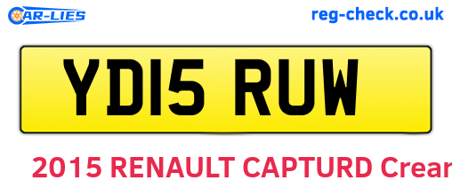 YD15RUW are the vehicle registration plates.