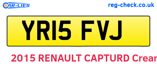YR15FVJ are the vehicle registration plates.