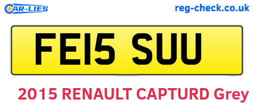 FE15SUU are the vehicle registration plates.