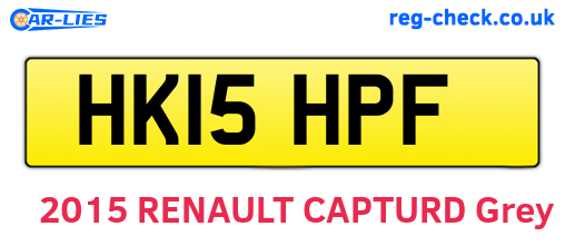 HK15HPF are the vehicle registration plates.