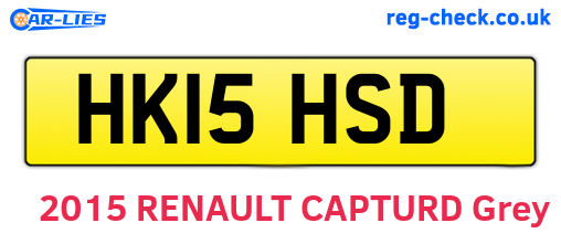 HK15HSD are the vehicle registration plates.