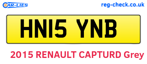 HN15YNB are the vehicle registration plates.