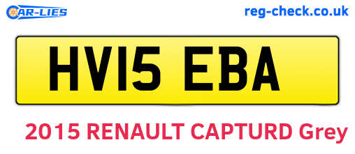 HV15EBA are the vehicle registration plates.