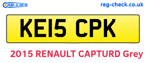 KE15CPK are the vehicle registration plates.