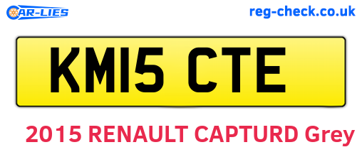 KM15CTE are the vehicle registration plates.