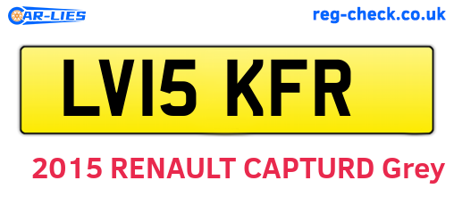 LV15KFR are the vehicle registration plates.
