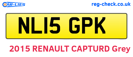 NL15GPK are the vehicle registration plates.