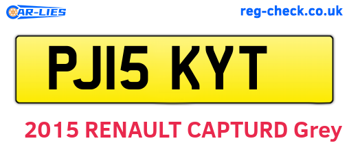 PJ15KYT are the vehicle registration plates.