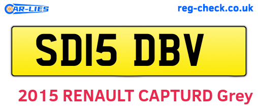 SD15DBV are the vehicle registration plates.