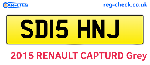SD15HNJ are the vehicle registration plates.
