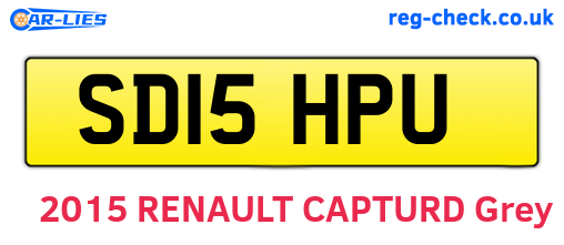 SD15HPU are the vehicle registration plates.