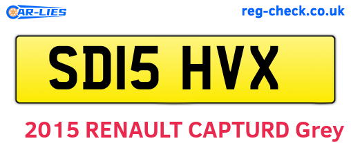 SD15HVX are the vehicle registration plates.