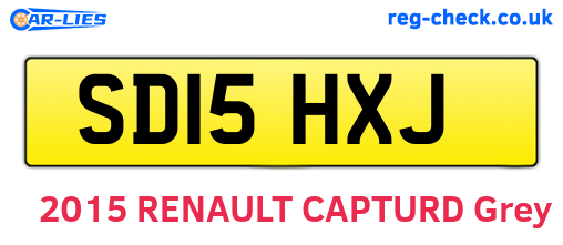SD15HXJ are the vehicle registration plates.