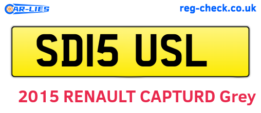 SD15USL are the vehicle registration plates.